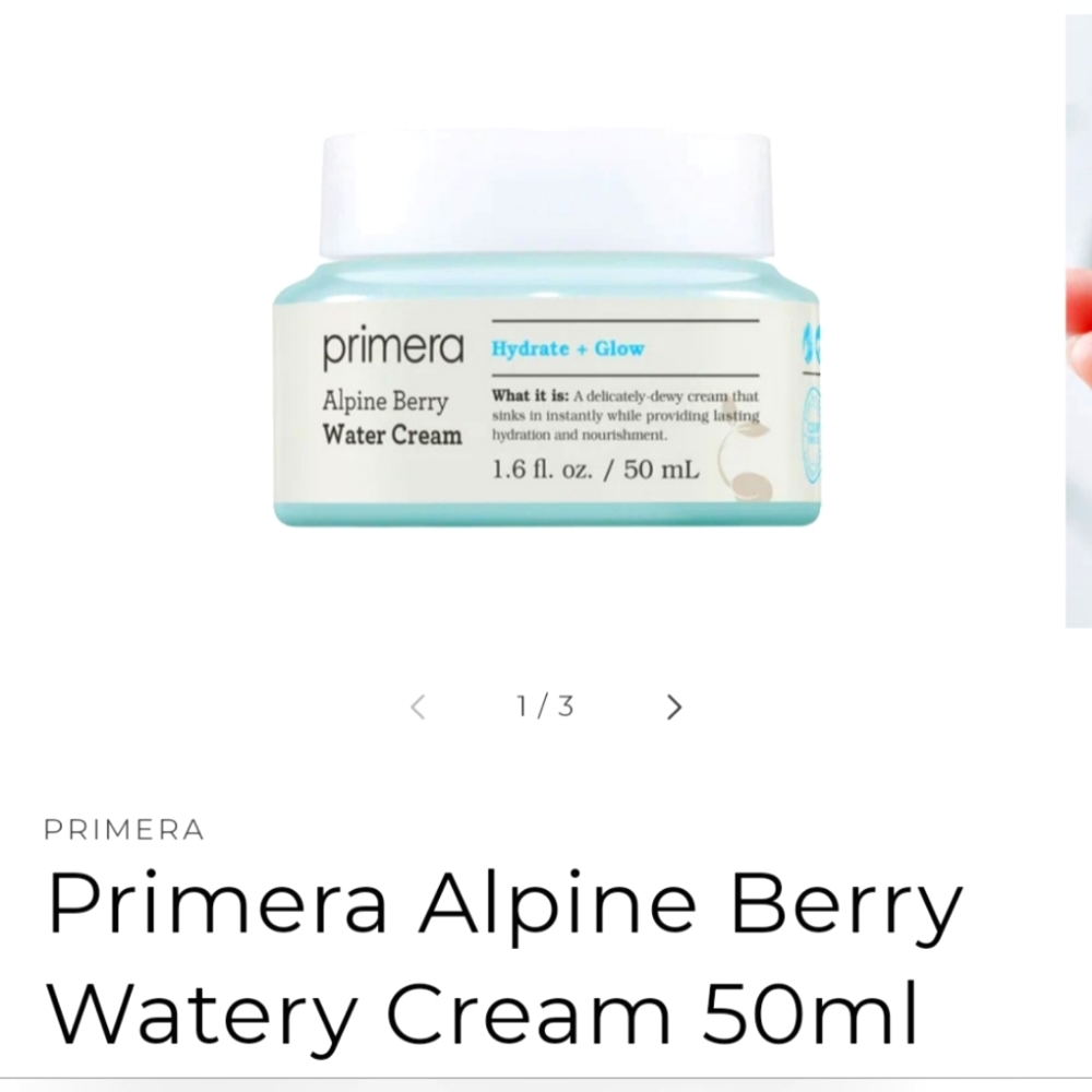 BNIB PRIMERA ALPINE BEERY WATERY CREAM 50ML.